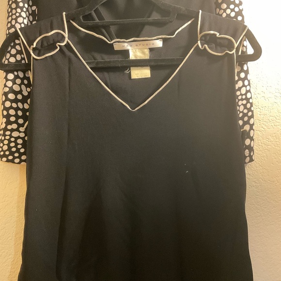 Designer Black Sleeveless Tank Lot, DKNY, BCBG, MS: P/XS/S - Picture 2 of 13